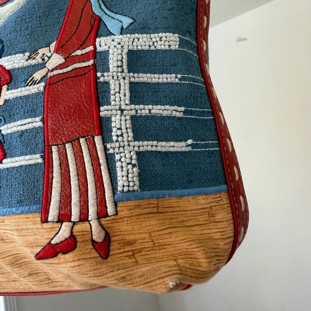 Rare Vintage Isabella Fiore “Let’s Cruise” Beaded Tote Bag – 1990s - Picture 6 of 11